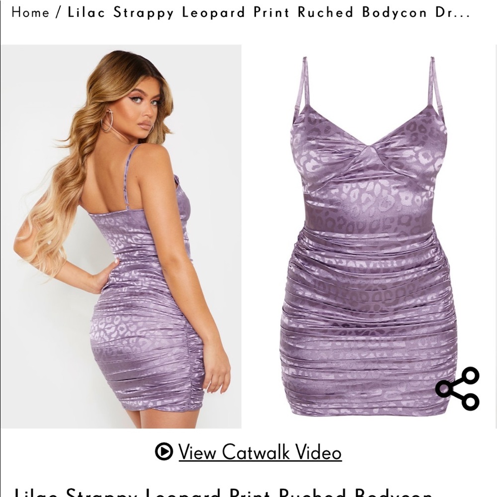 PRETTY LITTLE THING Leopard Party Dress NWT! 💜 - Picture 11 of 11